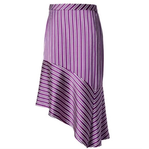 Banana Republic Asymmetrical Hem Striped Skirt - Picture 4 of 6